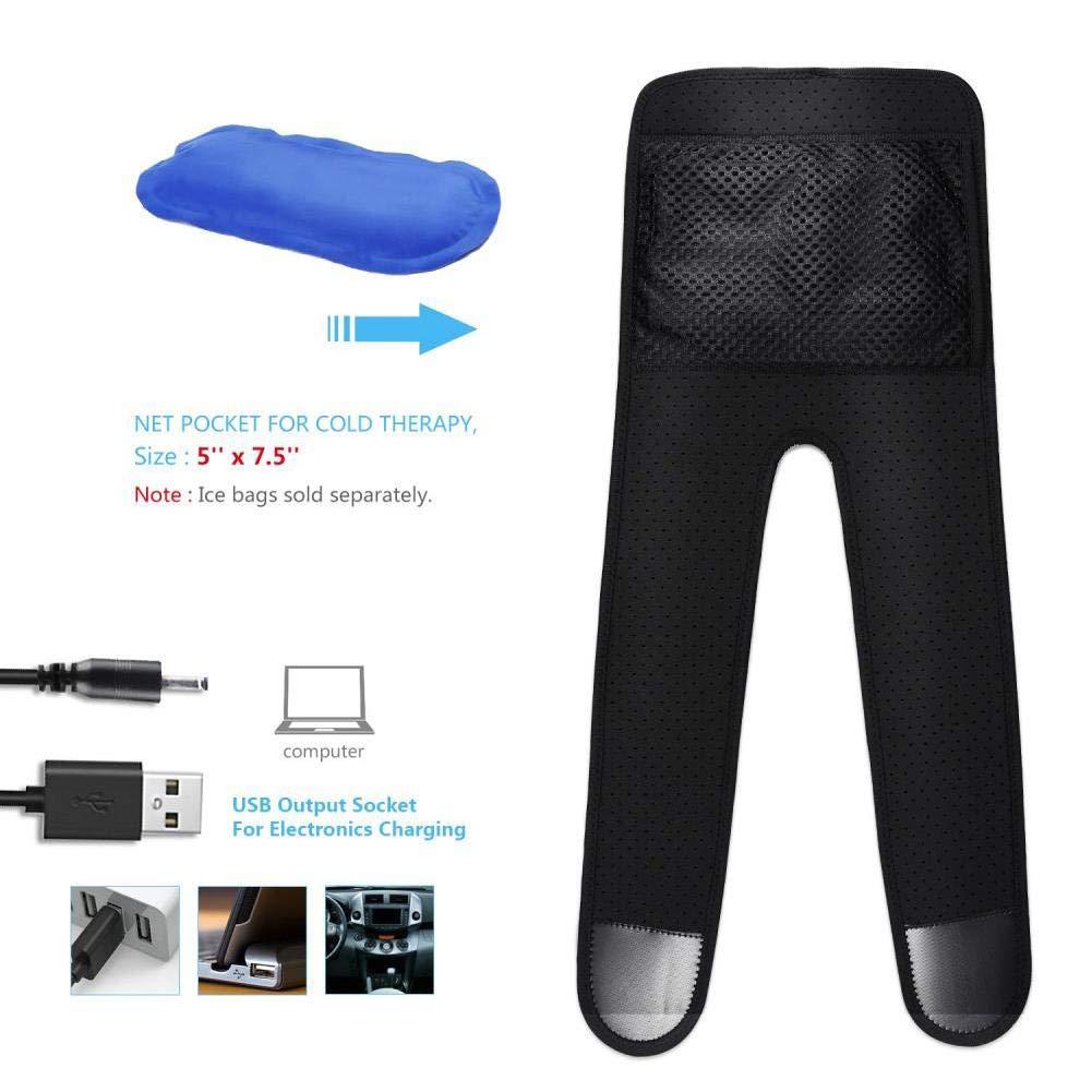 ANGGREK ANGGREK Adjustable Heated Pad Heat Heating Knee Wrap Brace Thermotherapy Pocket Heated Knee Brace Knee for Injury Cramps Arthritis Recovery