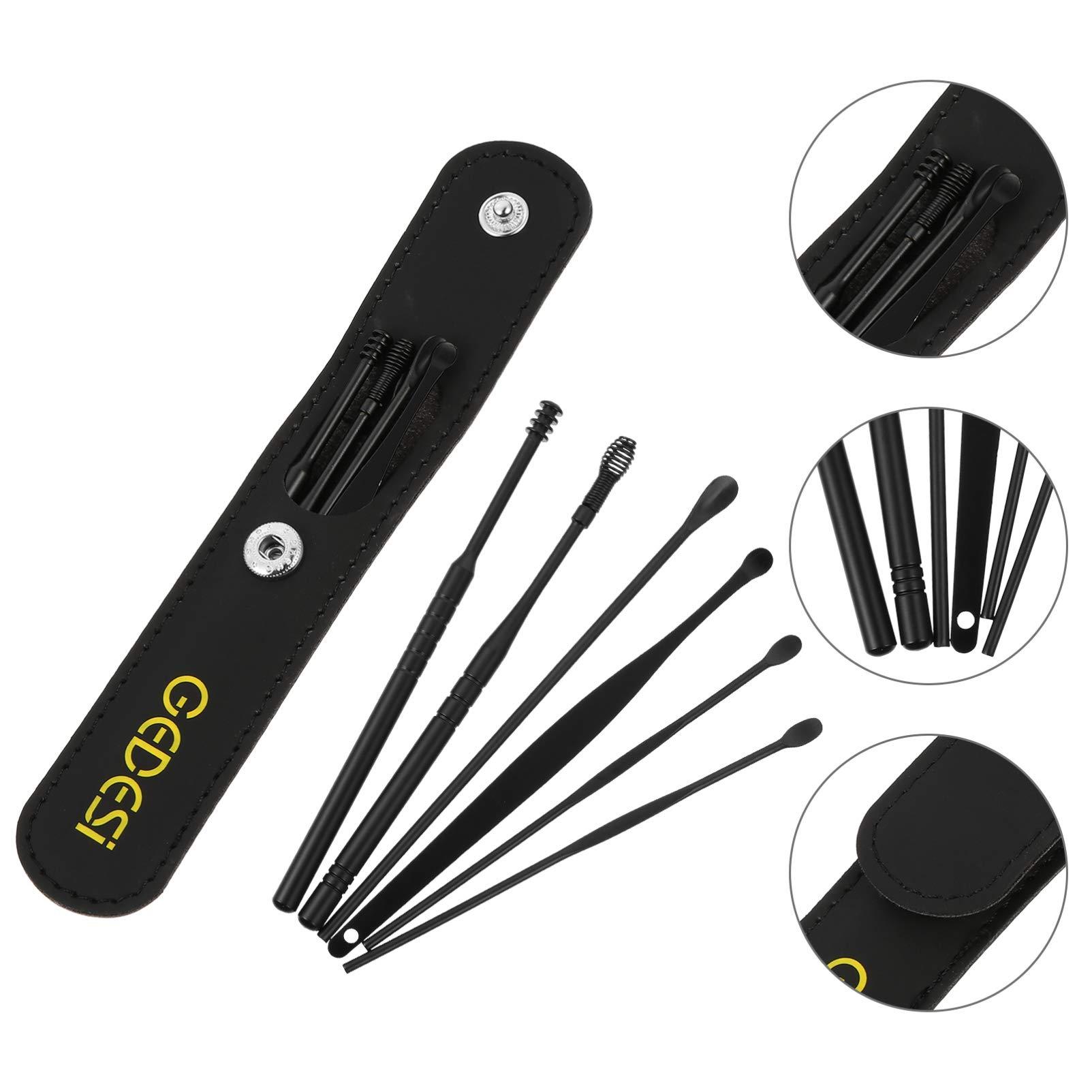 Healifty 2 Sets Ear Picking Tool Stainless Steel Ear Spoon Ear Picks Spiral Ear Clean Tool Ear Wax Picker Ear Wax Removal Tool Ear Cleaner Kit Ear Wax Cleaner Stainless Steel Earpick