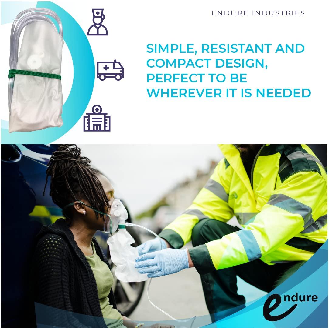 Endure Industries Endure Ind Elongated Non-Rebreathing Oxygen Mask,(Case of 30), Rebreather Oxygen Mask Adult Size