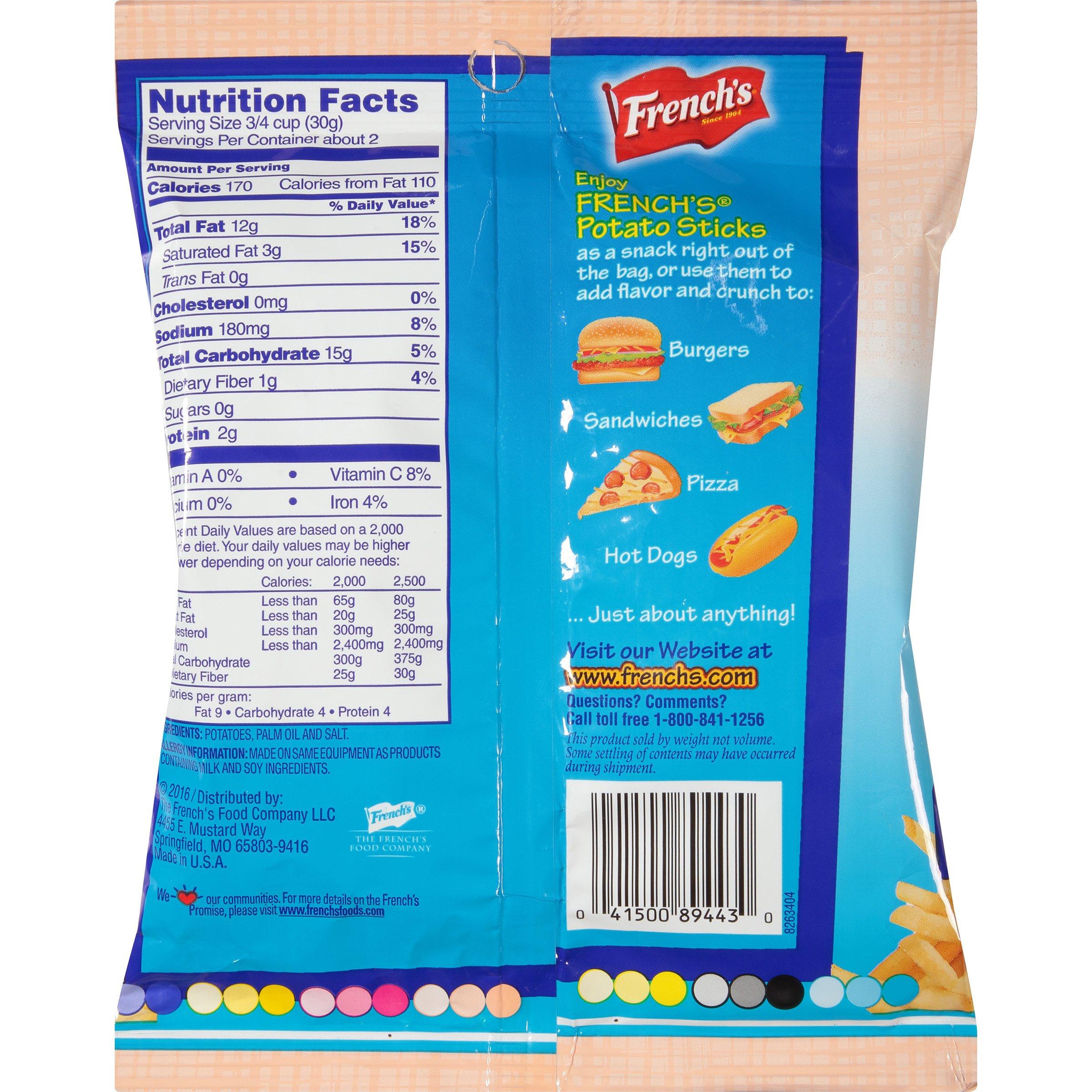 French\'s French\'s Original Potato Sticks, 2.25 oz (Pack of 3)