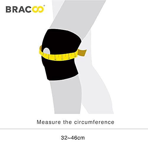 Bracoo Bracoo KS10 Adjustable Compression Knee Patellar Tendon Support Brace (Black) FS60 Ankle Airy Sleeve Brace, 1 Pair, Black (S/M)