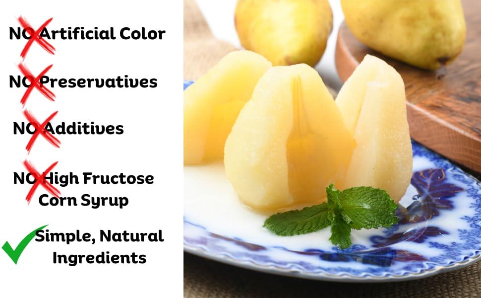 Amish Valley Products Amish Valley Products Old Fashioned Bartlett Pear Halves Canned Pears Jarred in 32 oz Glass Jar