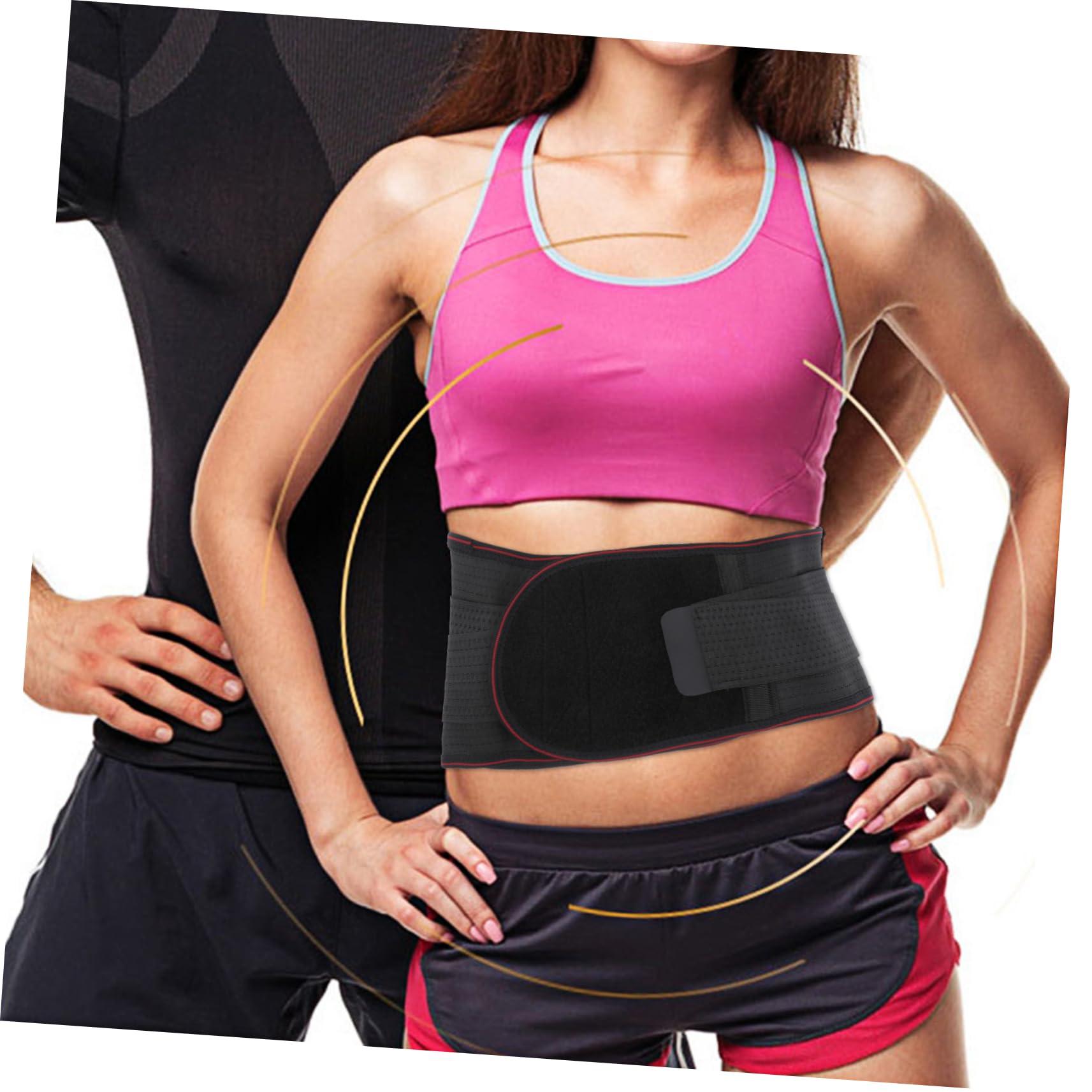 Healifty Self Heating Back Brace Elastic Infared Heating Pad Lower Back Support Girdle Massage Waist Wrap Back Braces for Magnetic Back Belt Magnetic Mount Waist Support
