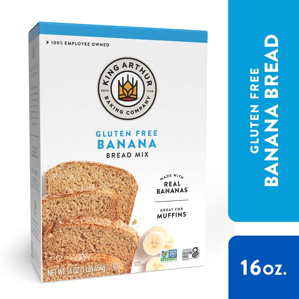 King Arthur King Arthur, Gluten Free Banana Bread + Muffin Mix, Gluten-Free, Non-GMO Project Verified, Certified Kosher, 16 Ounces