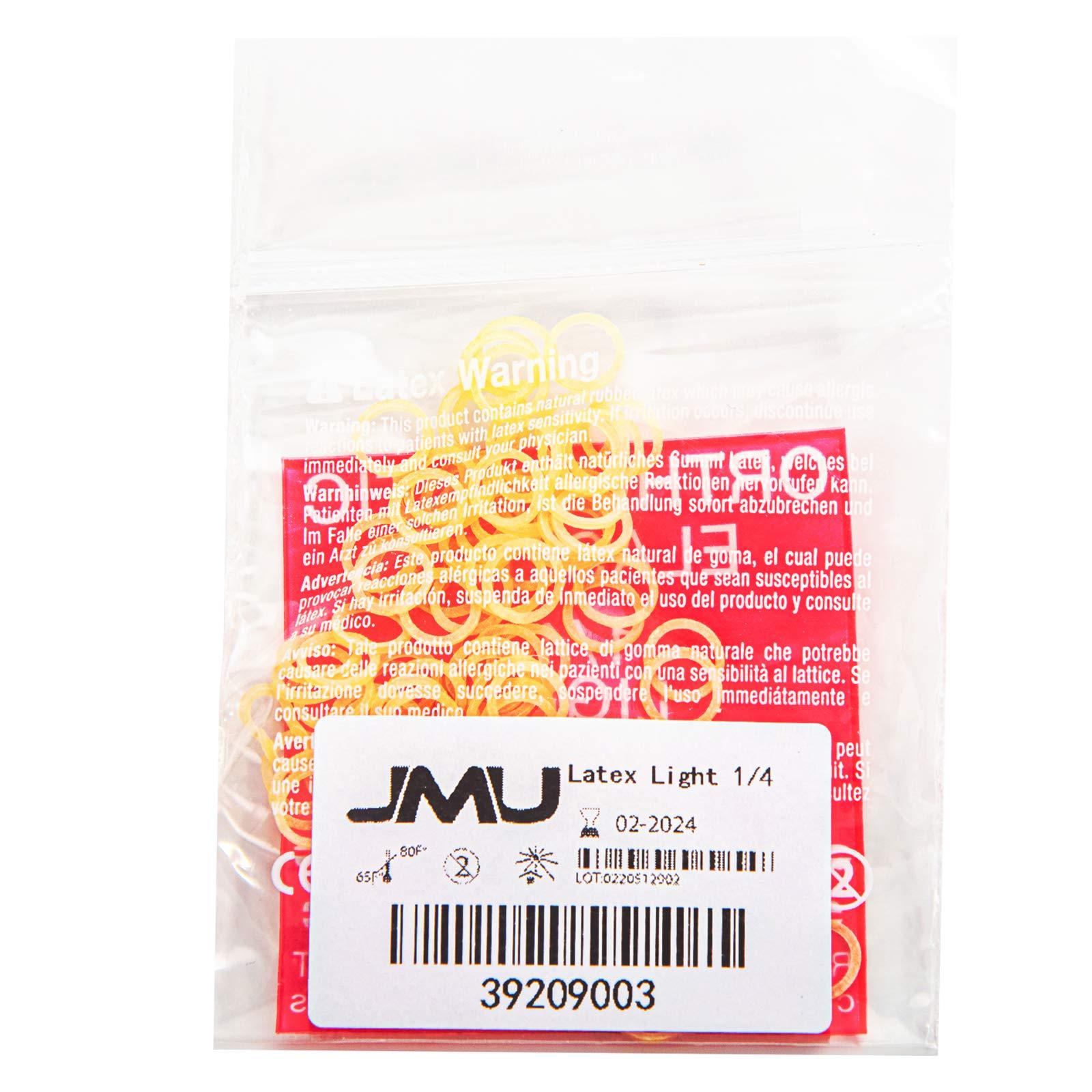 JMU JMU Orthodontic Elastics 1/4 Light 100 Pack Intraoral Elastic Bands Latex Dental Rubber Bands Made in USA