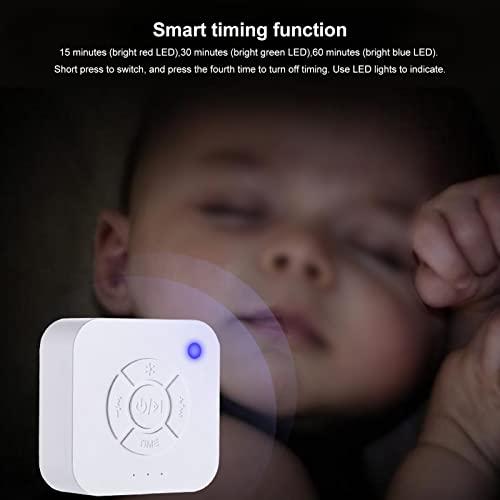 Luqeeg White Noise Sound Machine, Portable Lullaby Sound Machine Sleep Soother with Smart Timing, Volume Control, 9 Soothing Sounds, Sleep Machine for Adults Babies Lullaby Travel Home