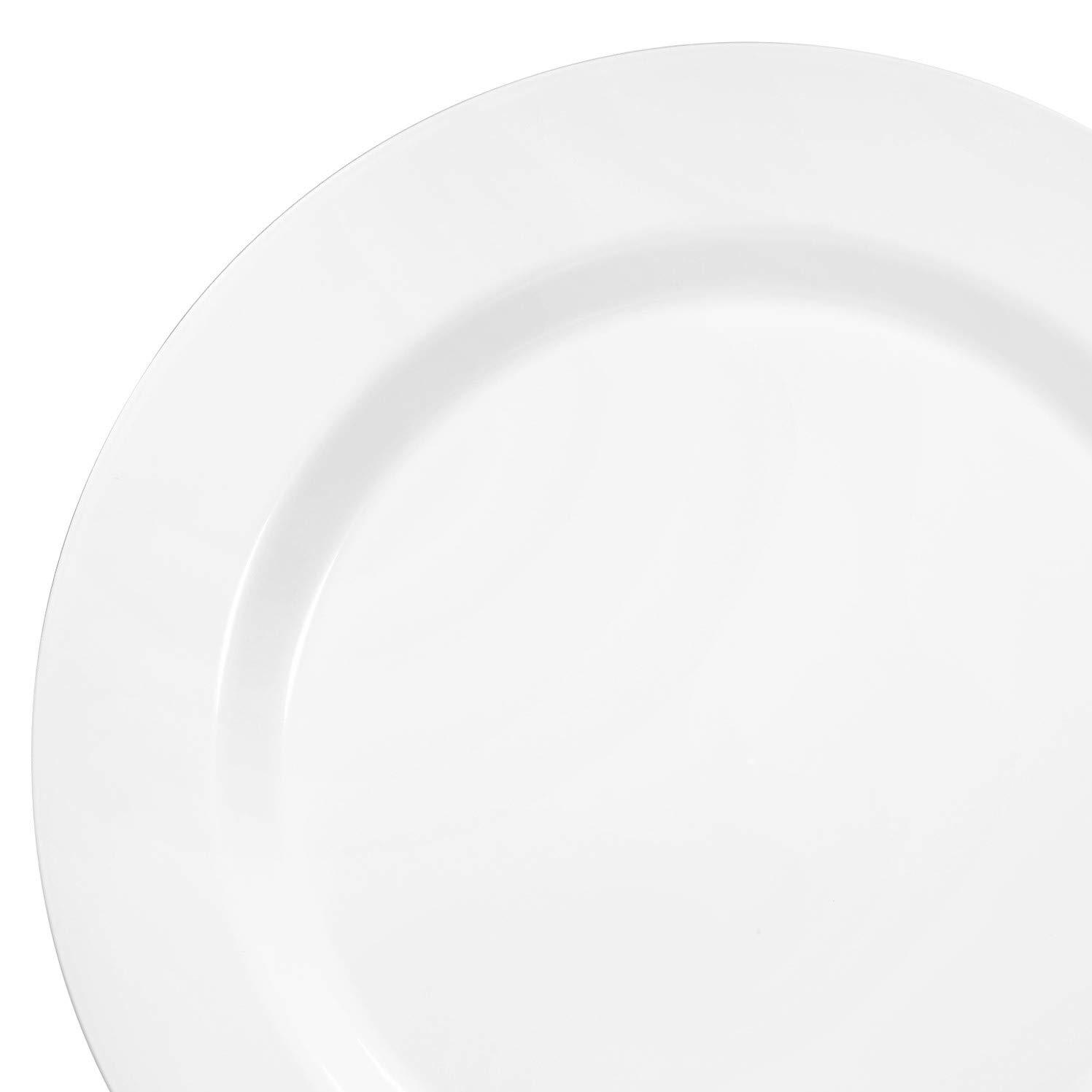 OCCASIONS FINEST PLASTIC TABLEWARE \" OCCASIONS \" 60 Plates Pack, Heavyweight Disposable Wedding Party Plastic Plates (10.5\'\' Dinner Plate, Plain White)