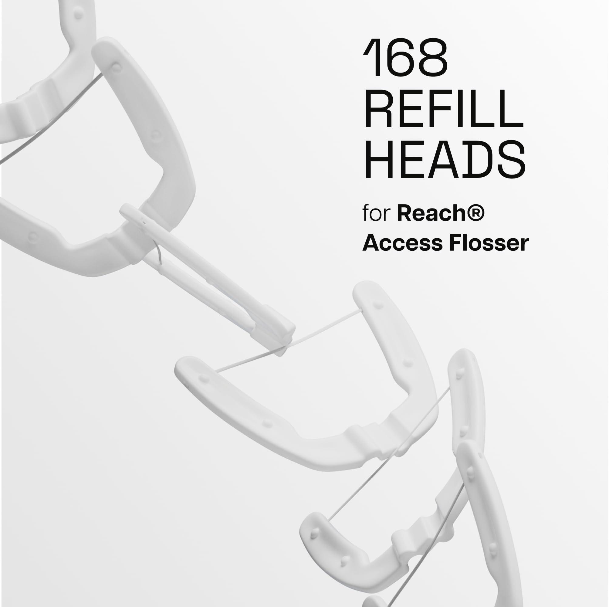 Reach REACH Ultraclean Access Flosser Refill Heads, Unflavored, Plaque Remover for Teeth, Shred Resistant, for Hard to Reach Areas, Oral Care, PFAS Free, for Adults & Kids, 6 Pack, 28 Count