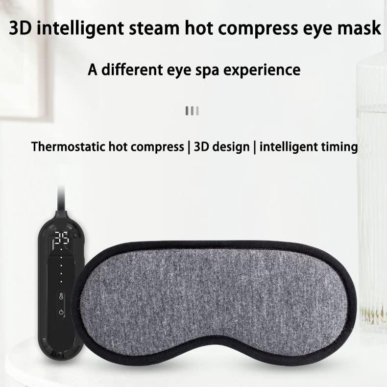 BINOXY Heated Eye Mask,USB Steam Warm Compress for Puffy Eyes Adjustable Temp Sleep Eye Mask for Dry Eye, Chalazion, Blepharitis, Stye (Color : B, Size : 21 * 9cm)