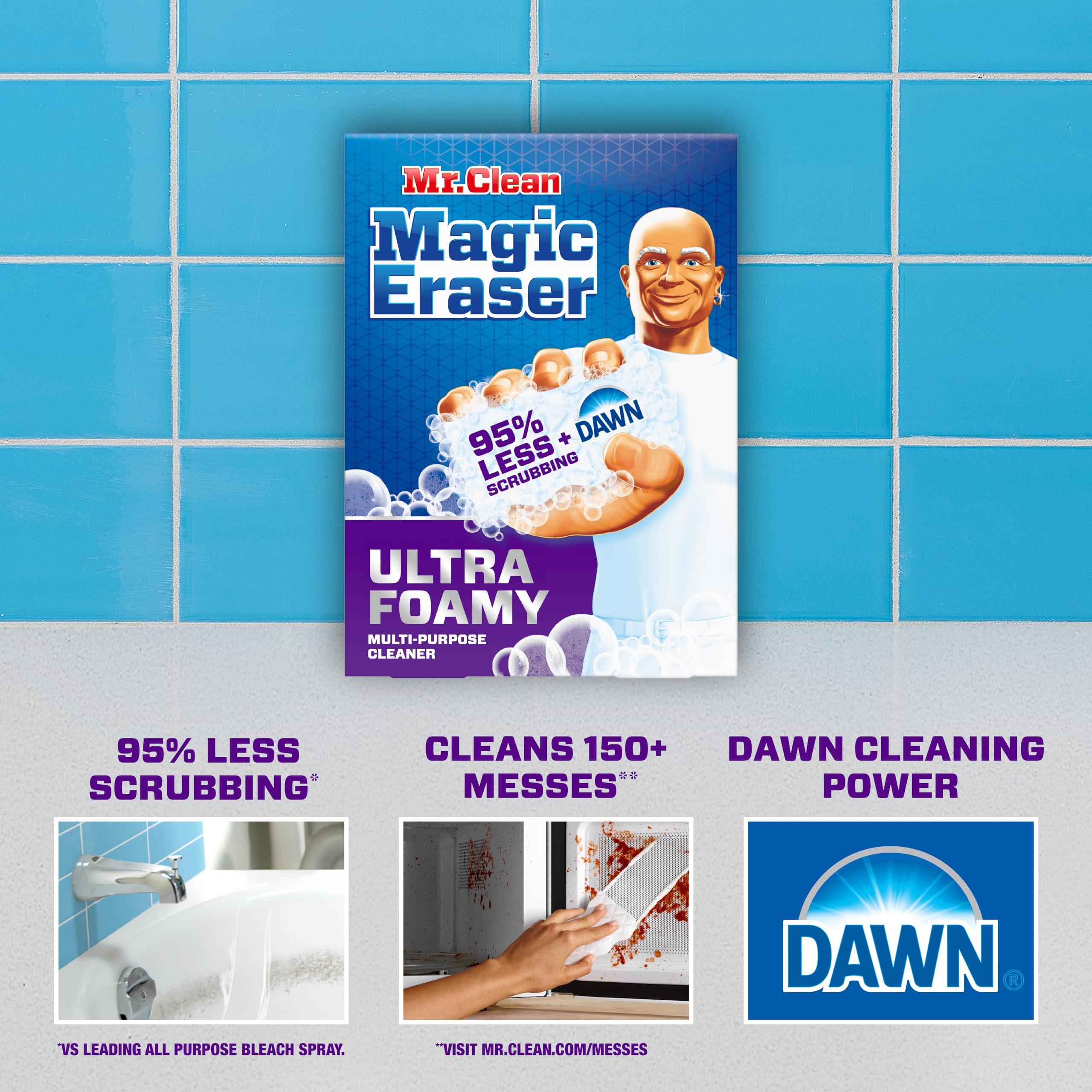 Mr. Clean Bundle of Mr. Clean Magic Eraser Ultra Thick Multi Purpose Cleaner, 5ct + Mr. Clean Magic Eraser Ultra Foamy Multi Purpose Cleaner, 5ct