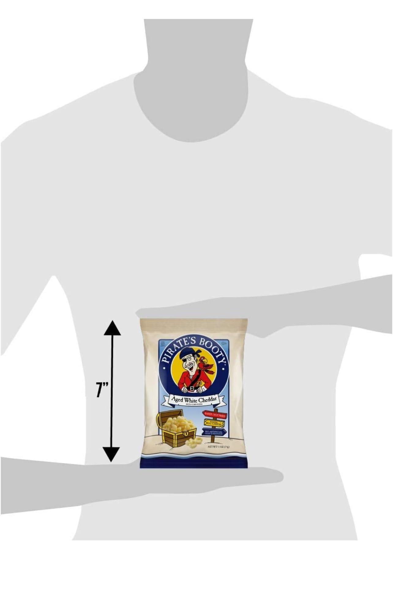 Pirate Brand Pirate Booty, Aged White Cheddar Rice and Corn Puffs, 40 Count