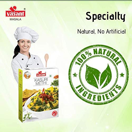 Vasant Masala Dried Fenugreek Leaves / Methi (Box) 100 Gm (3.52 Oz )