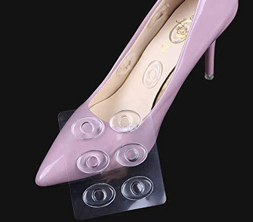 Happyupcity 36PCS/6 Sheets Transparent Gel Oval Foot Corn Cushions Relief Rings Gel Pads Caps Self-Adhesive Anti-Friction Remover Shoes Stick Protector