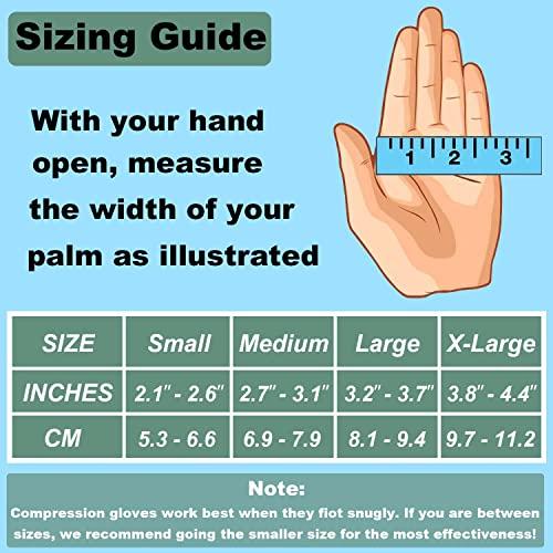 Semikk 2 Pairs Compression Gloves for Women and Men – Copper Arthritis Gloves for Rheumatoid Arthritis Osteoarthritis Carpal Tunnel – Hand Pain Relief and Support – Open Finger (Black, X-Large (2 Pair))