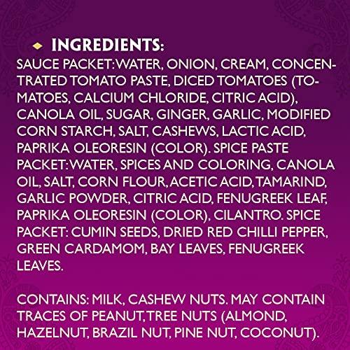 Patak's Patak's Tikka Masala Curry Sauce 3-Step Kit, Pre-measured ingredients included, Fragrant whole spices, Tikka Masala curry spice paste, and a base sauce, Vegetarian Friendly, 11 oz (Pack of 6)