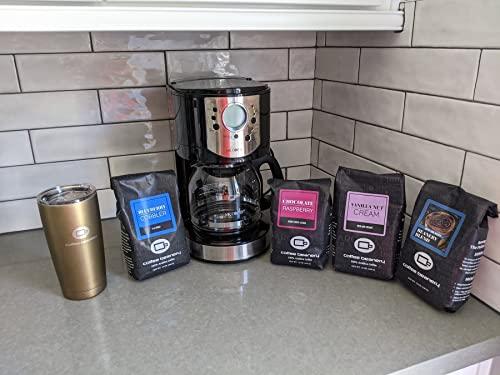 Coffee Beanery Vanilla Macadamia Nut Decaf Coffee by Coffee Beanery | 12oz Flavored Decaf Coffee Ground Medium Roast Coffee | 100% Specialty Arabica Coffee Ground | Gourmet Coffee | Flavored Fine Ground Coffee Medium Roast