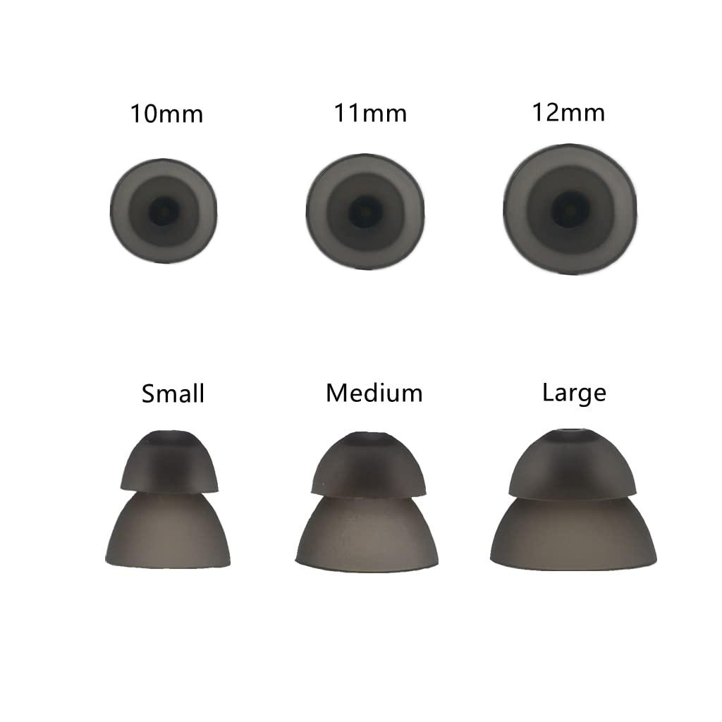 AroneMom Hearing Aids Domes Small Medium Large Size for Resound Sure Fit RIC RITE and Open Fit BTE Hearing Amplifier Smoky Power Domes Invisible Ear Tip (Mix 6 Counts)