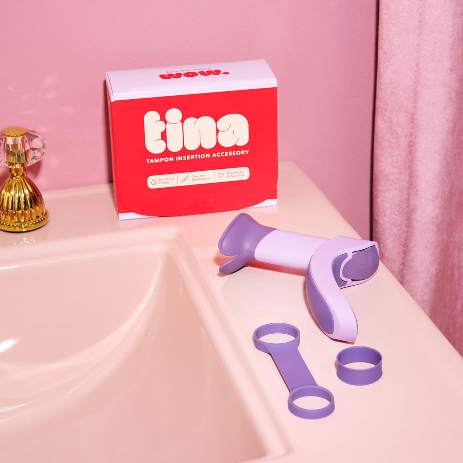 TINA TINA | Tampon Insertion Aid | Makes Tampon Insertion Easy & Comfortable | Applicator Extender for Extra Reach | Insertion Tool for Extra Grip, Limited Mobility | Great for Teens, First-Time Tampon Use