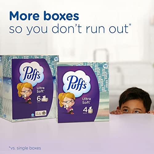 Puffs Puffs Ultra Soft Facial Tissues, 24 Family Boxes, 124 Tissues per Box