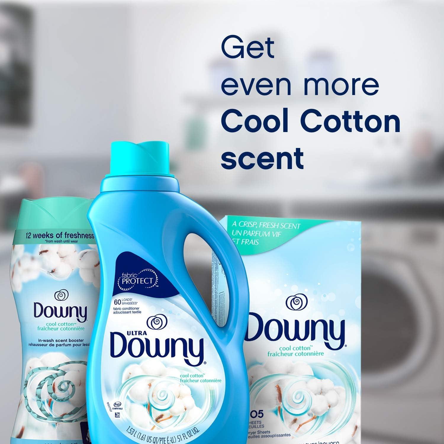 Downy Downy Dryer Sheets Laundry Fabric Softener, Cool Cotton, 240 Count