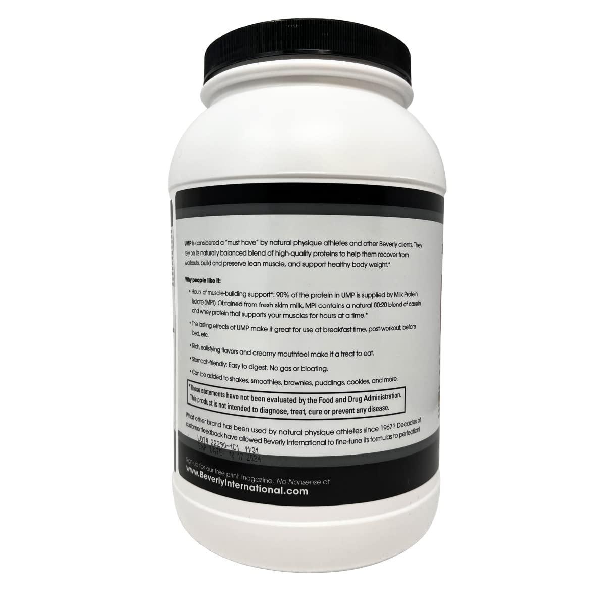 Beverly International Beverly International UMP Protein Powder, Rocky Road. Unique Whey-Casein Ratio Builds Lean Muscle. Easy to Digest. No Bloat. (32.8 oz) 2lb .8 oz