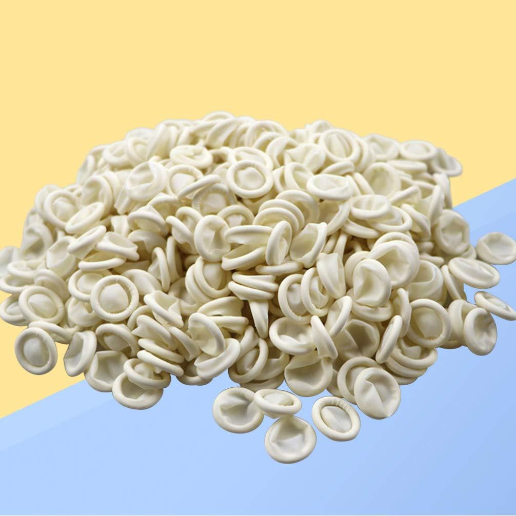 Milisten Milisten Finger Protector fingertip Gloves Rubber Finger Tips hot Glue Finger caps Silicone Finger Sleeve Latex Finger Gloves Finger cots Medium Finger cots Large Thumbnails Cosmetic Man