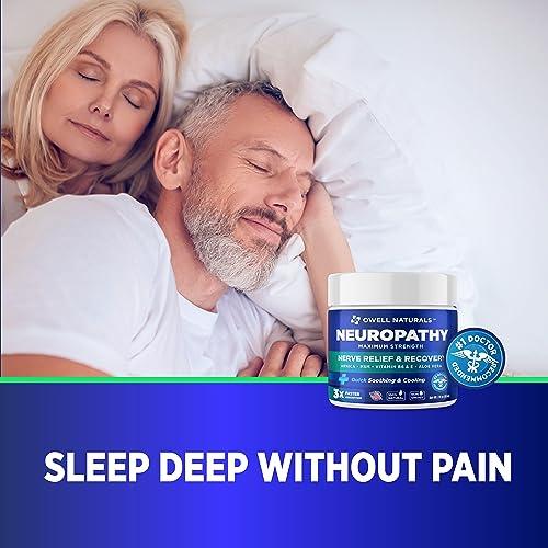 OWELL NATURALS OWELL NATURALS Neuropathy Cream Extra Strength Nerve Relief Cream for Foot, Hands, Legs, Toes with Arnica, Vitamin B6, Aloe Vera, MSM - Made in USA