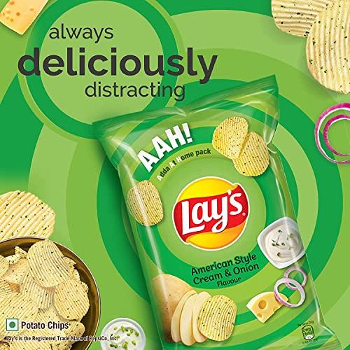 Great Bazaar Lay's American Cream Onion Indian Chips Pack of 3