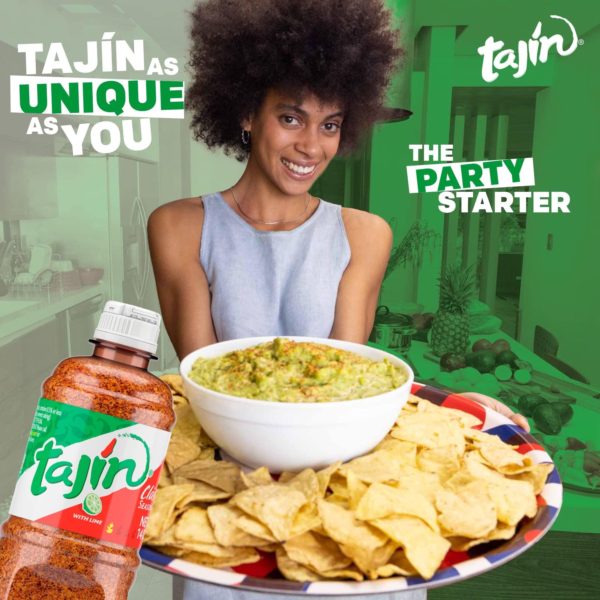 Tajin Tajn Clsico Seasoning 14oz and Tajn Fruity Chamoy Sauce 15.38oz Bundle (Pack of 2)