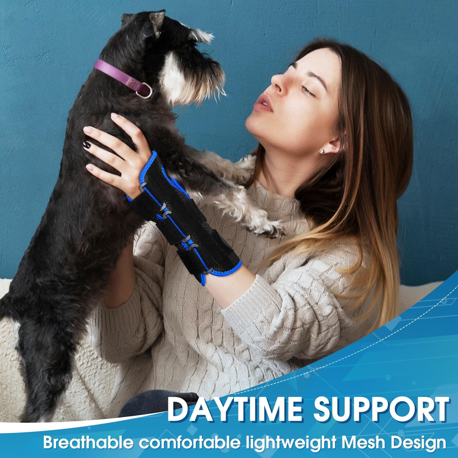 TISMOD TISMOD Carpal Tunnel Wrist Brace with Thumb Support,Adjustable Night Thumb Spica Splint Right Left Hand,Wrist Guard Stabilizer Support for Tendonitis,sprain,syndrome,De Quervain\'s Tenosynovitis