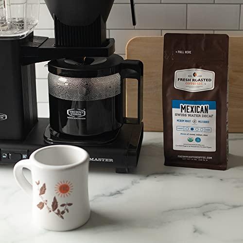 Fresh Roasted Coffee Fresh Roasted Coffee, Organic Mexican Swiss Water Decaf, 12 oz, Kosher, Medium Roast, Ground