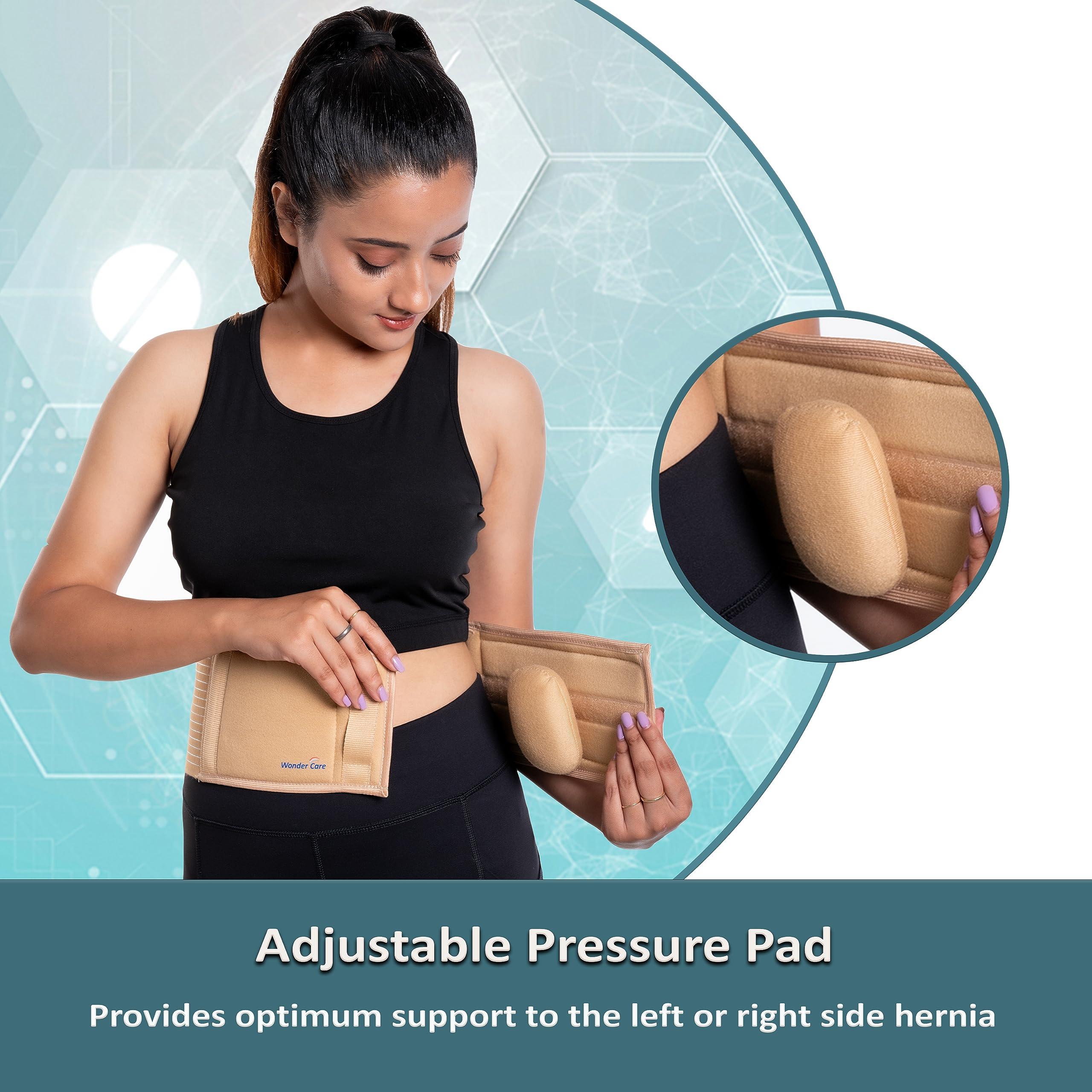 Wonder Care Wonder Care- Umbilical Hernia Support Belt Abdominal Binder for Belly Button Hernias or Navel Hernias, Hernia pain relief Brace, Beige (XL, 40\"-46\")