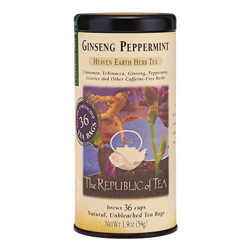 The Republic of Tea The Republic of Tea Ginseng Peppermint Herbal Tea, 36 Tea Bag Tin