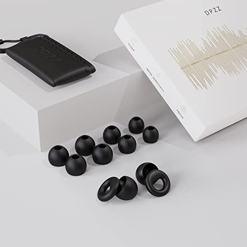 DPZZ Noise Canceling Earplugs for Sleep and Concentration New Flexible Earplugs for Better Attenuation 2 Pair Reusable Deal for Side Sleepers &Noise Sensitive Person 27dB Noise CancellationBlack