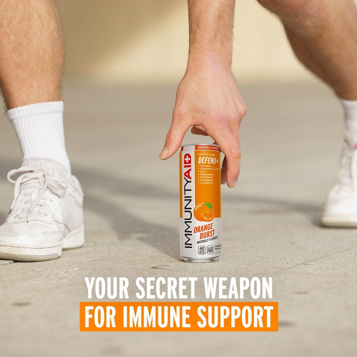 LIFEAID LIFEAID Wellness Blend With Echinacea Zinc Astragalus Vitamin C Only 45 Calories 100 Clean Vegan GlutenFree No Artificial Flavors Sodium or Caffeine cans Can, IMMUNITYAID, 12 Fl Oz