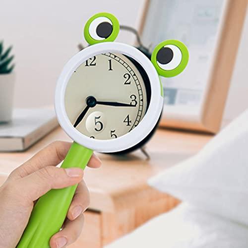 Generic Magnifying Glass for Kids Students Hand-held Reading Magnifier Kids Magnify Glass Toy Cute Cartoon Style Great for Reading (Color : Gold)