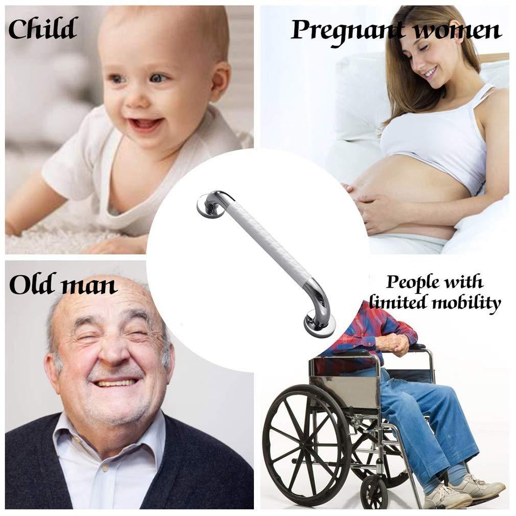 TenNuoDa Grab Bar Bathroom Safety Hand Rail 22-Inch Chrome Grab Bars for Bathtubs and Showers, 304 Stainless Steel Handrail with Nylon Handle Grab Bars for , Handicap Rails Elderly Children Grab Bars Armrest C