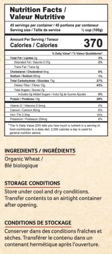 Organic Tattva Organic Whole Wheat Flour (Chakki Atta) Packed in 10 LBS Vacuum Pack