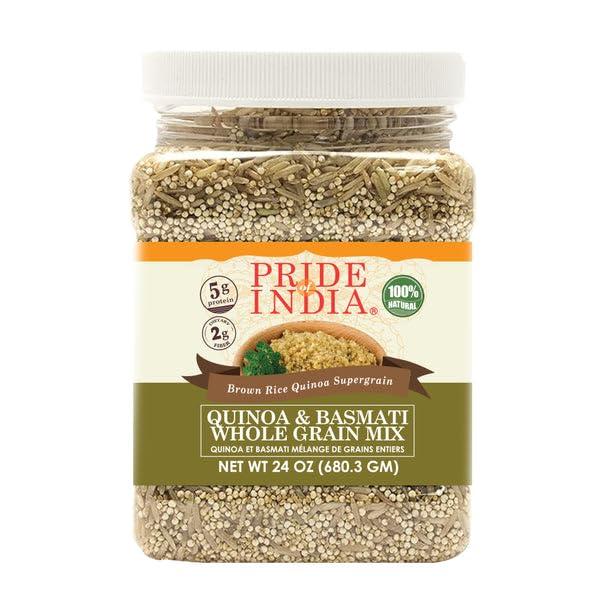 Pride Of India Pride Of India - PACK of 6 - Quinoa & Basmati Whole Grain Mix - Brown Rice Quinoa Supergrain, 1.5 Pound Jar