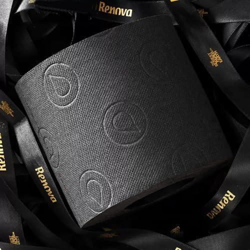 Renova Renova 3 Ply Soft Black Toilet Loo Tissue Paper Lightly Scented 6 roll pack x 6