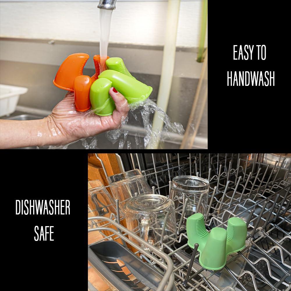 Ready Grips Silicone Finger Guard Protector for Grating Cheese & Vegetables with Mandolin Slicer, Kitchen Accessories, 2 Pack