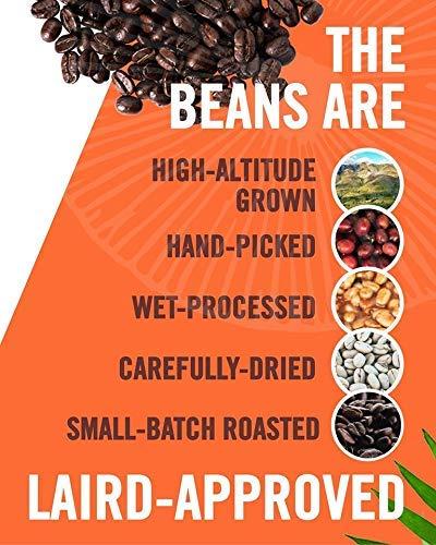 Laird Superfood Laird Superfood Peruvian Medium Roast Coffee with Functional Mushrooms, Certified Organic Peruvian Ground Coffee Beans, Gluten-Free, Dairy-Free, Non-GMO, Paleo, Keto Friendly, 12 oz. Bag
