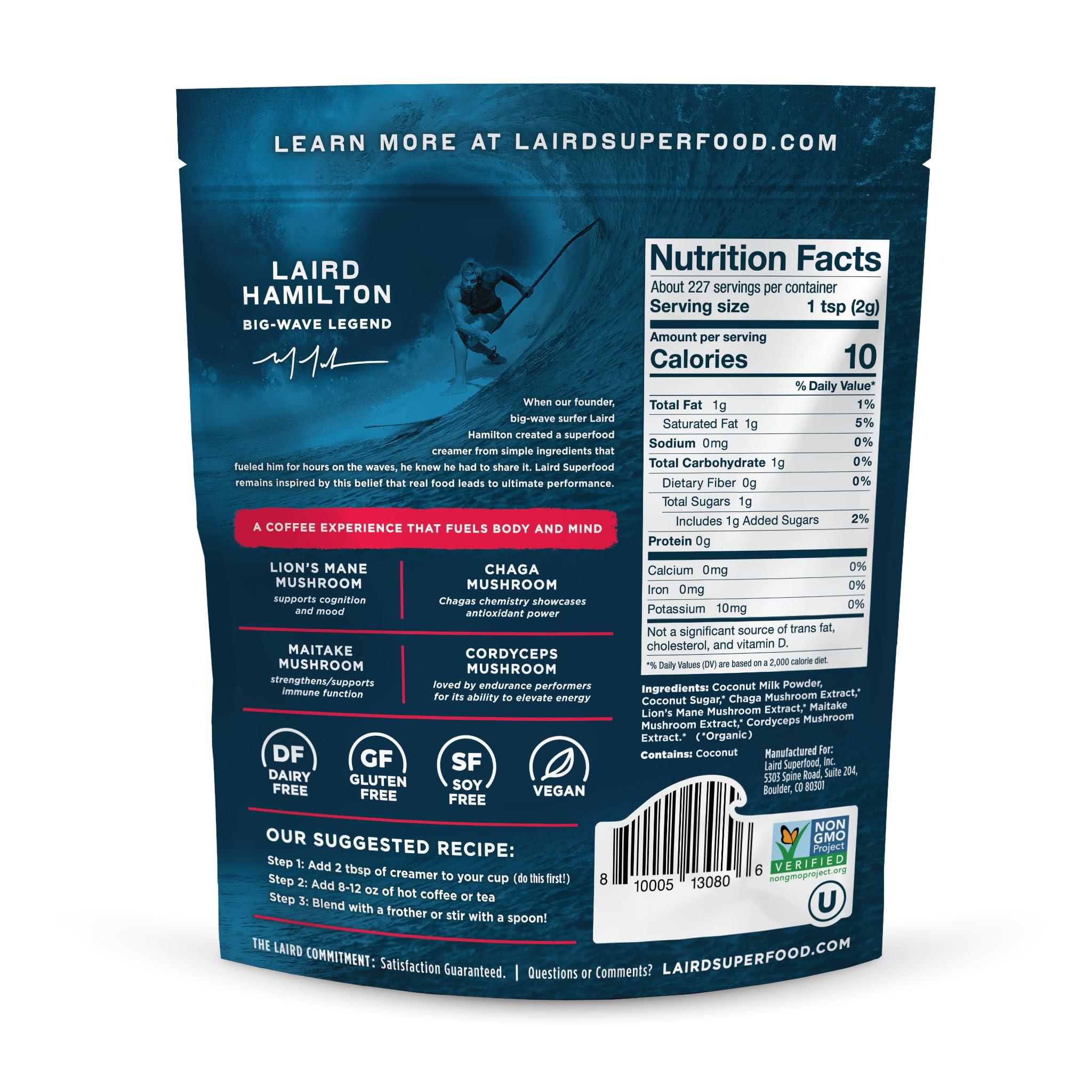 Laird Superfood Laird Superfood Shawn Ryan Bundle, 16oz Sweet & Creamy Non-Dairy Creamer with Adaptogens, Prebiotic Daily Greens, and Performance Mushrooms