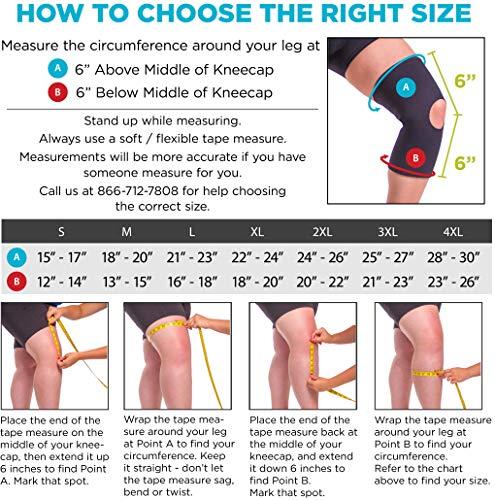 BraceAbility BraceAbility Open Patella/Open Back Neoprene Knee Sleeve | Water-Resistant Athletic Compression Knee Brace for Swimming, Wakeboarding, Scuba Diving, Surfing, Waterskiing and Other Sports (Small)