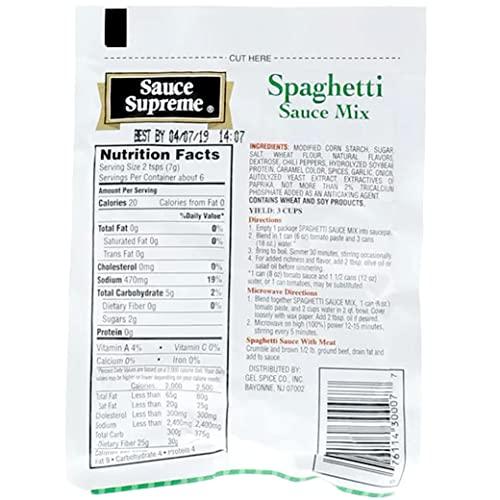 AllTopBargains 10 X Sauce Supreme Spaghetti Mix Tomato Seasoning Packet Pasta Flavor Marinara