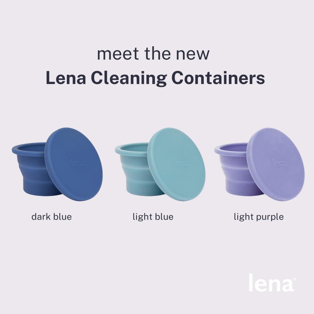 Lena Lena Menstrual Cup Sterilizer Case, Compact, Collapsible Silicone Container for Cleaning Period Cup & Menstrual Disc, Travel, Home and Dorm, Menstrual Cup Cleaner, Feminine Care, Light Purple