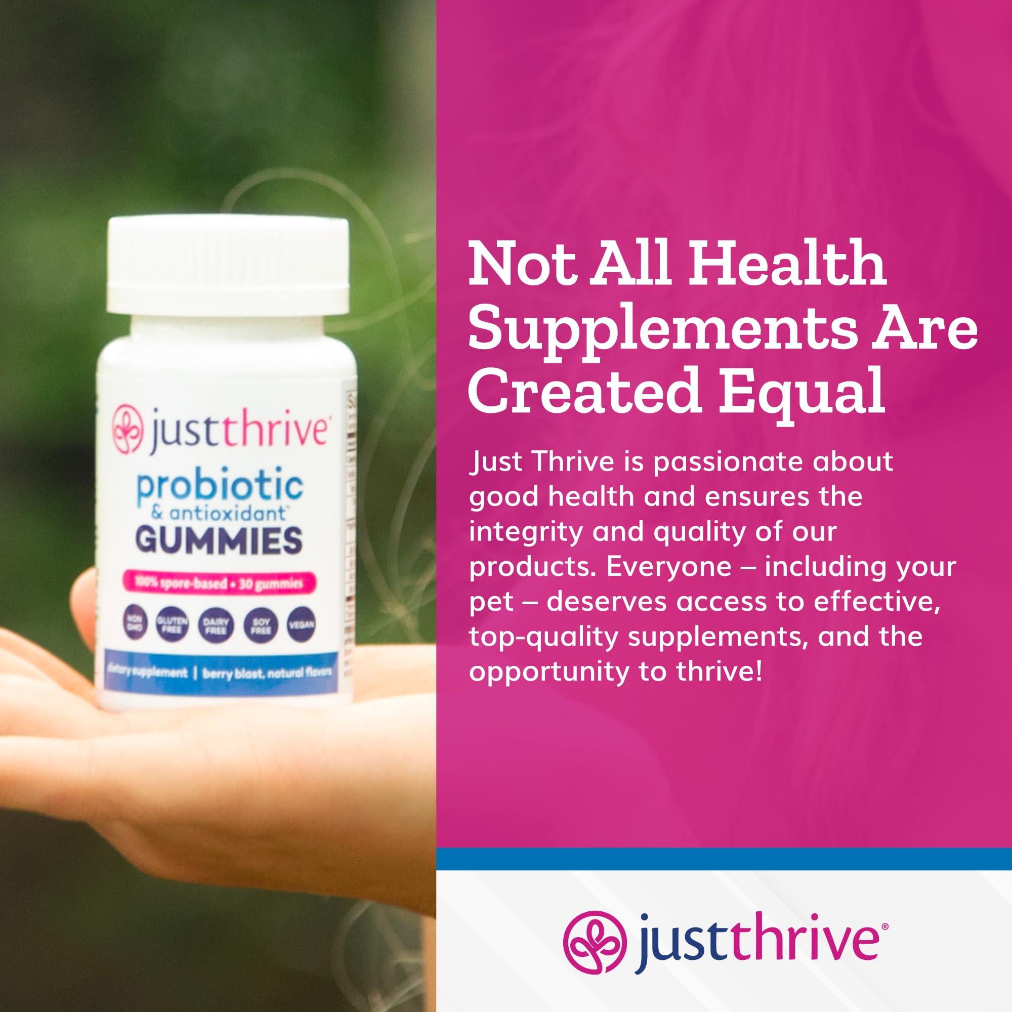 Just Thrive Just Thrive Probiotic Gummies - Kids, Men, and Womens Probiotic - for Digestive and Overall Health, 30 Count