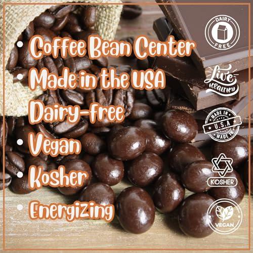 It's Delish Dark Chocolate Covered Espresso Beans - by It\'s Delish, 3 Lbs Bulk | Coffee Lovers Snack | Gourmet Chocolates Candy Snacks | Made in USA, Vegan, Kosher
