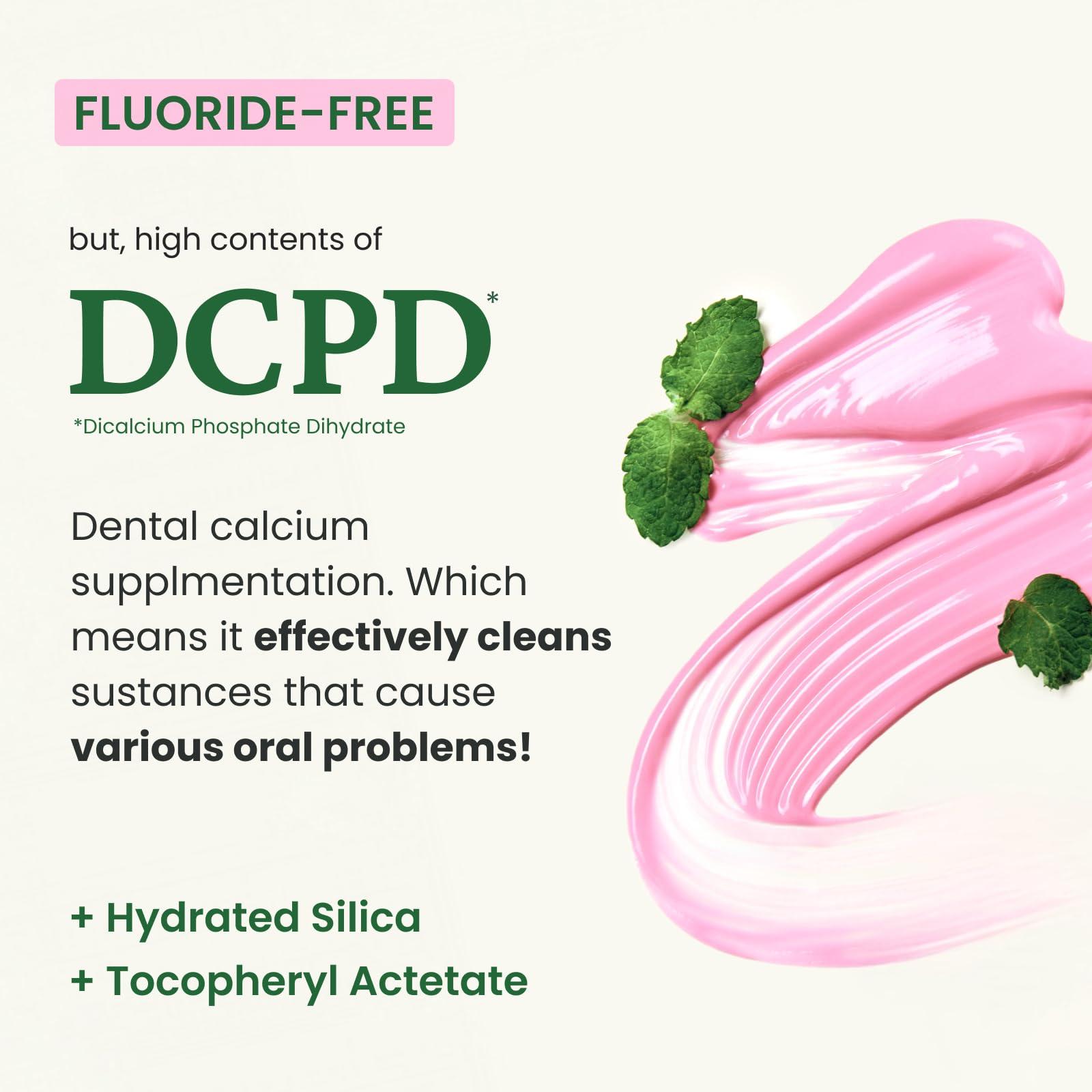 Euthymol EUTHYMOL Original Toothpaste (3.7fl oz, Pack of 5) - Fluoride-Free Toothpaste for Sensitive Teeth & Gum. Bad Breath, Cavity Prevention, 12-Hour Long Lasting Freshness with Wintergreen.