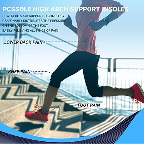 PCSsole PCSsole Plantar Fasciitis Orthotic Insoles-210+lbs Heavy Duty Arch Support Pain Relief Inserts for Flat Feet-High Arch-Heel Pain-Pronation-Metatarsal Support-Shock Absorption Women/Men(31-32cm)
